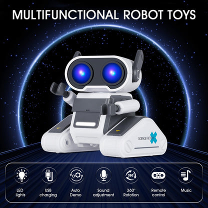 Winthai Robot Toys with Colorful LED, Remote Control Robot Toy with LED Eyes, Flexible Head & Arms, Dance Moves and Music for Kids Boys/Girls, for 3-12 Year Toddler Kid Children Teen for Christmas 🍁 All In One Marketplace Canada