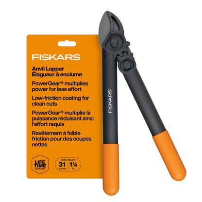 Fiskars 15-Inch PowerGear Loppers, Sharp Steel Blade Bush and Tree Trimmer, Cuts up to 1.25-Inch Diameter Branches, Rust Resistant and Lightweight Pruner, Yard Tools for Gardening 🍁 All In One Marketplace Canada