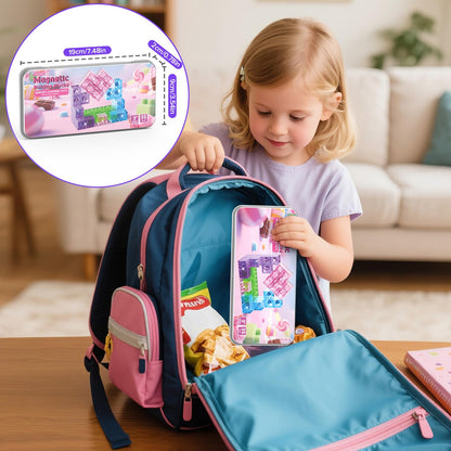 CZCUUDZ Magnetic Blocks Travel, 35PCS Mini Magnetic Blocks for Toddlers, STEM Building Cubes with Portable Iron Box, Magnetic Building Blocks for Kid Ages 3 4 5 6 7 8 Christmas Birthday Gifts, Glitter 🍁 All In One Marketplace Canada