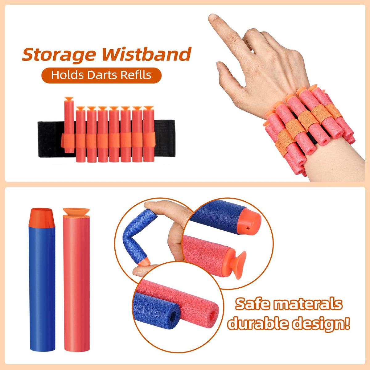 Kasebro 4 Pack Blaster Set for Kids Team Battle with 80 Darts & Wrist Bands 🍁 All In One Marketplace Canada