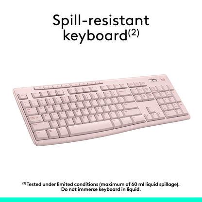 Logitech K270 Full Size Wireless Keyboard for Windows - Rose