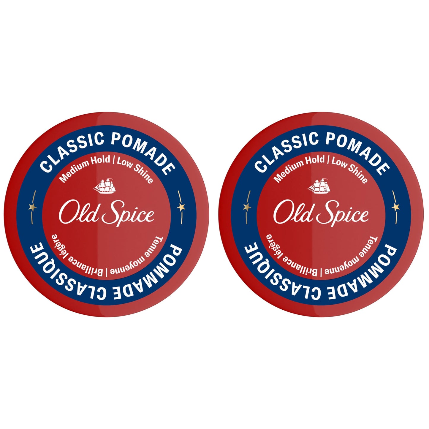 Old Spice Hair Styling Pomade for Men, Medium Hold No Shine, 126 g Total (2 Count of 63 g Each) - Available at All In One Marketplace Canada