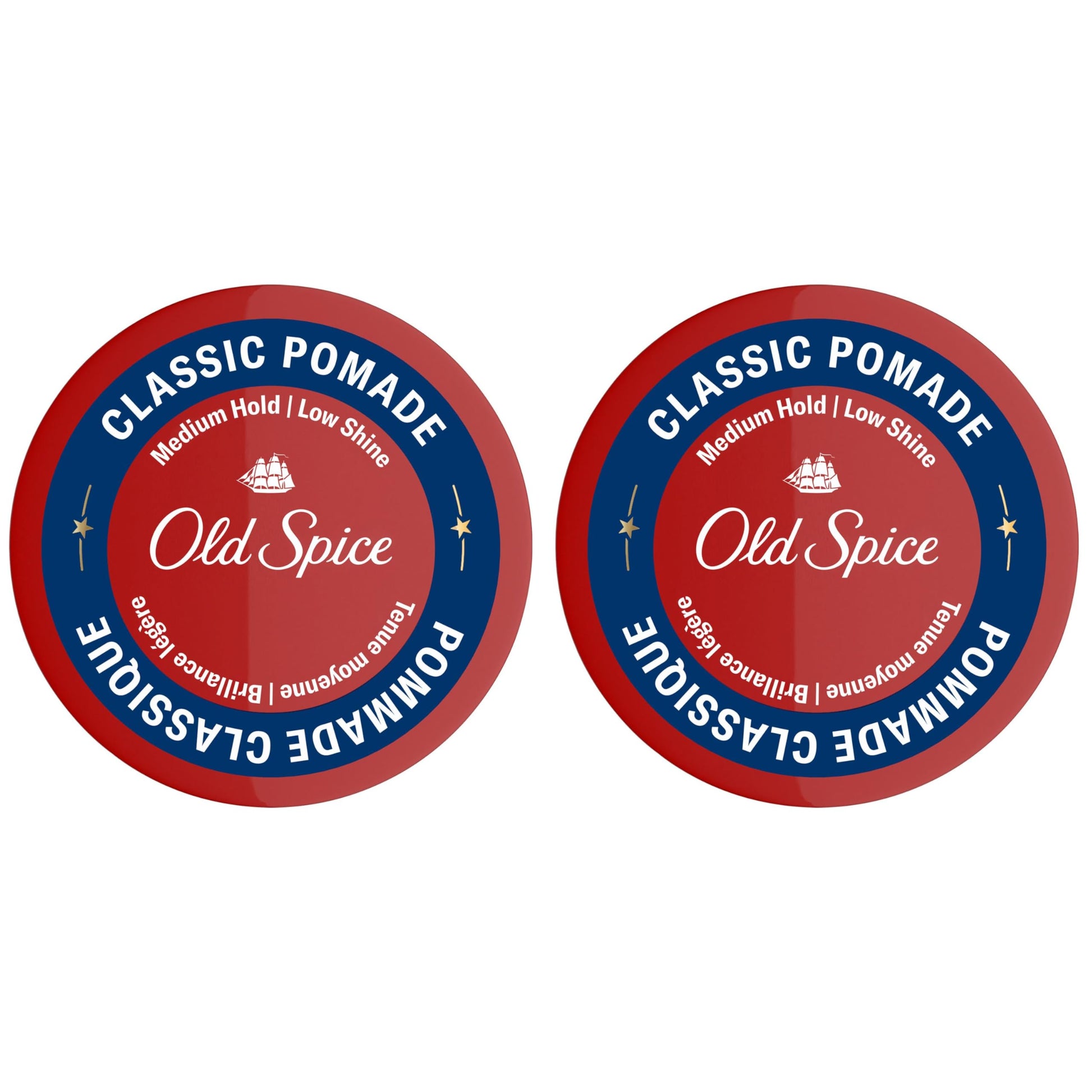Old Spice Hair Styling Pomade for Men, Medium Hold No Shine, 126 g Total (2 Count of 63 g Each) - Available at All In One Marketplace Canada