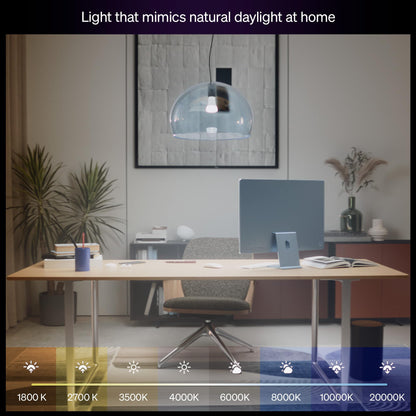 Philips Hue Smart LED A19 Bulb, White Ambiance, E26 Base, 7.2W, Full Spectrum Light 1000K-20000K, 810 Lumens, Dimmable, Works with Alexa, Google Assistant, and Apple Home, 2 Pack