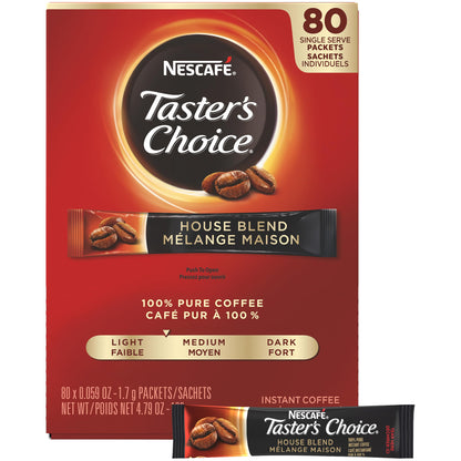 NESCAFÉ Taster's Choice Original Instant Coffee - 80 Single Serve Sticks (4.79 oz)