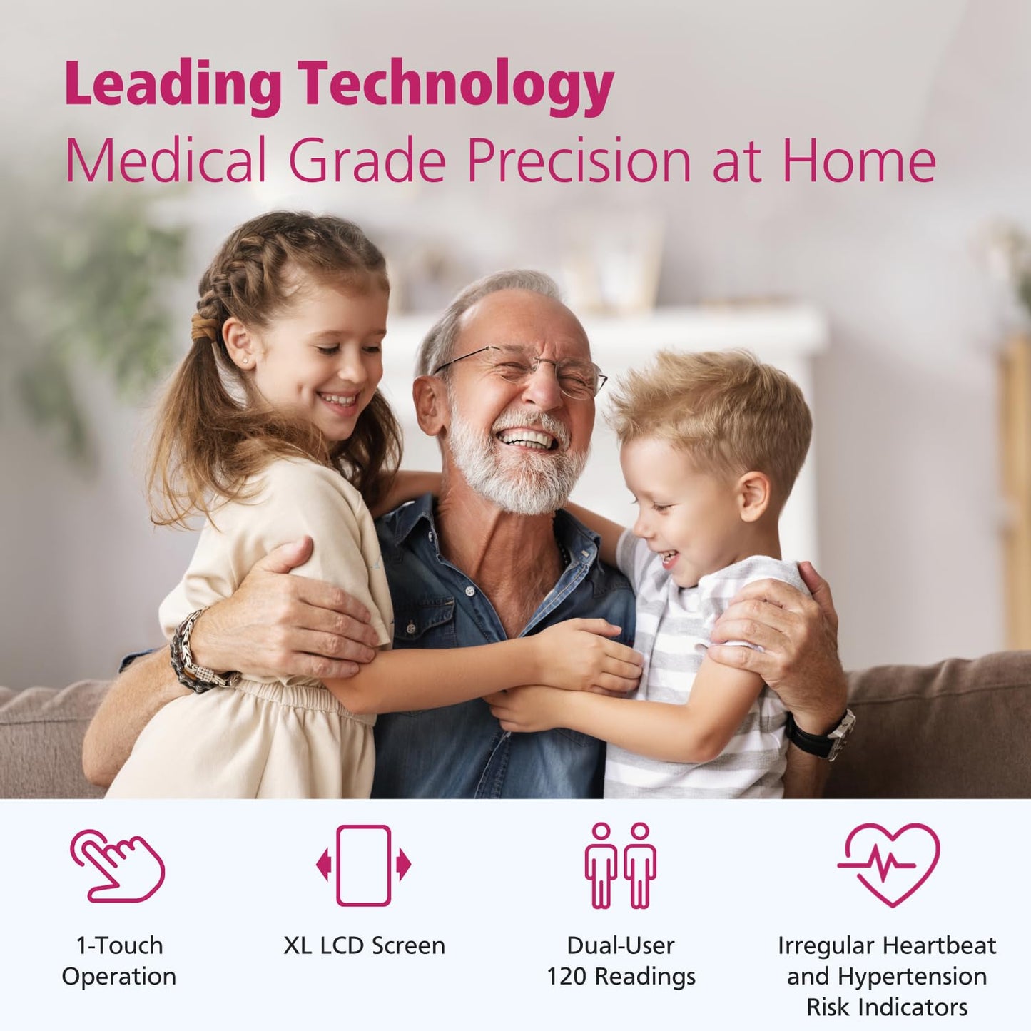 Physio Logic Essentia+ Clinically Accurate, Affordable Blood Pressure Monitor for Home Use, Easy 1-Touch Operation, Premium XL Display, 2-User, 120 Readings, Wide Cuff (22–42 cm), Compact Carry Case - Available at All In One Marketplace Canada