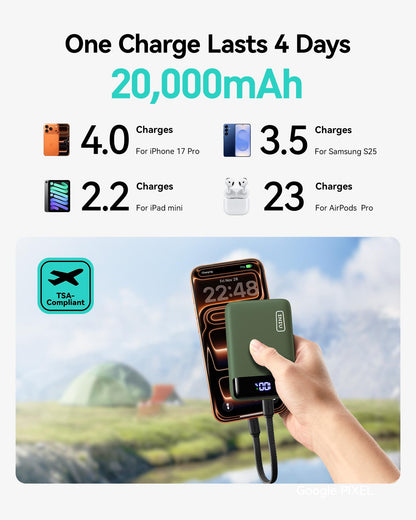 INIU Power Bank, Smallest 20000mAh 22.5W Fast Charging Portable Charger