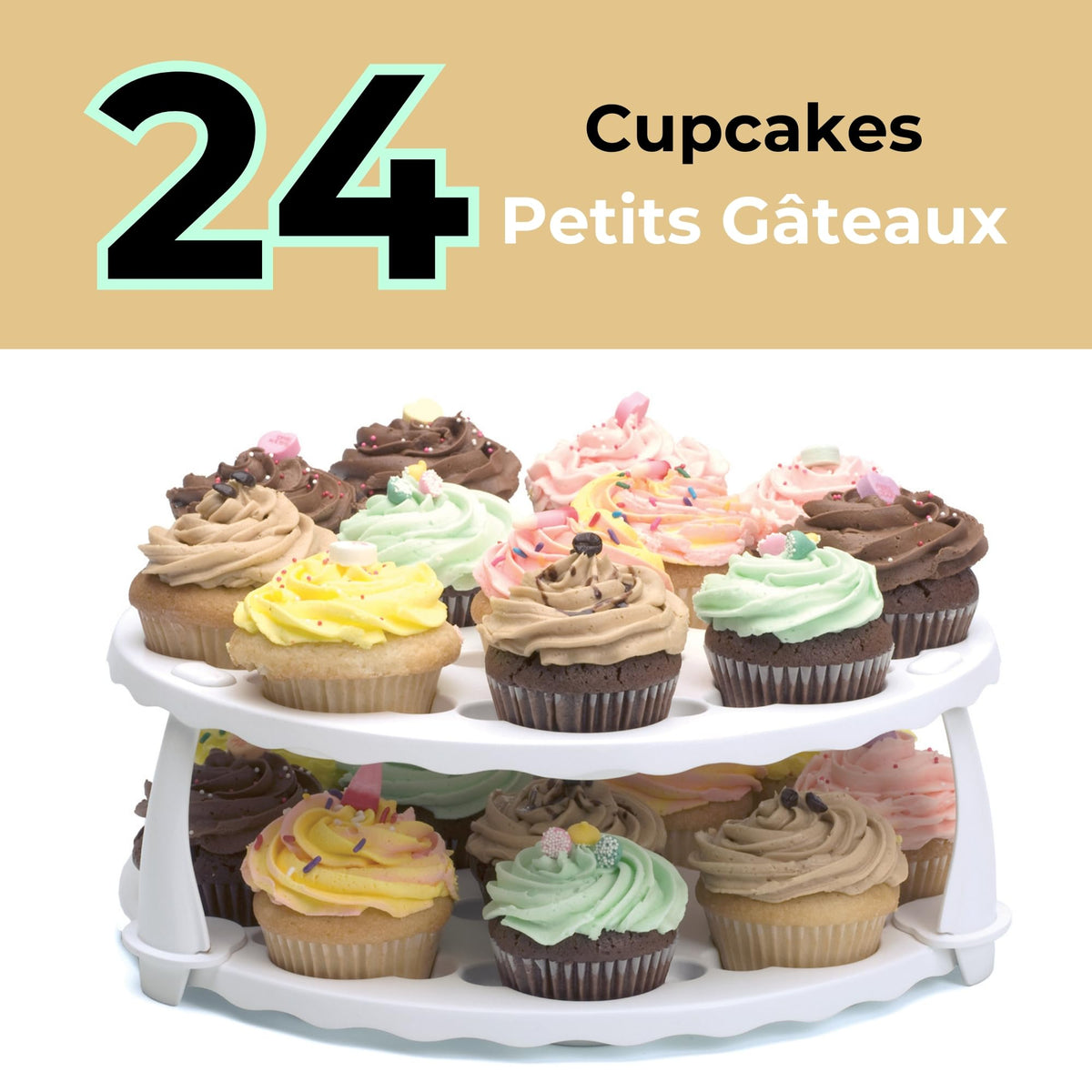 Starfrit Collapsible Cupcake & Cake Carrier, Holds 24 Cupcakes 🍁 All In One Marketplace Canada