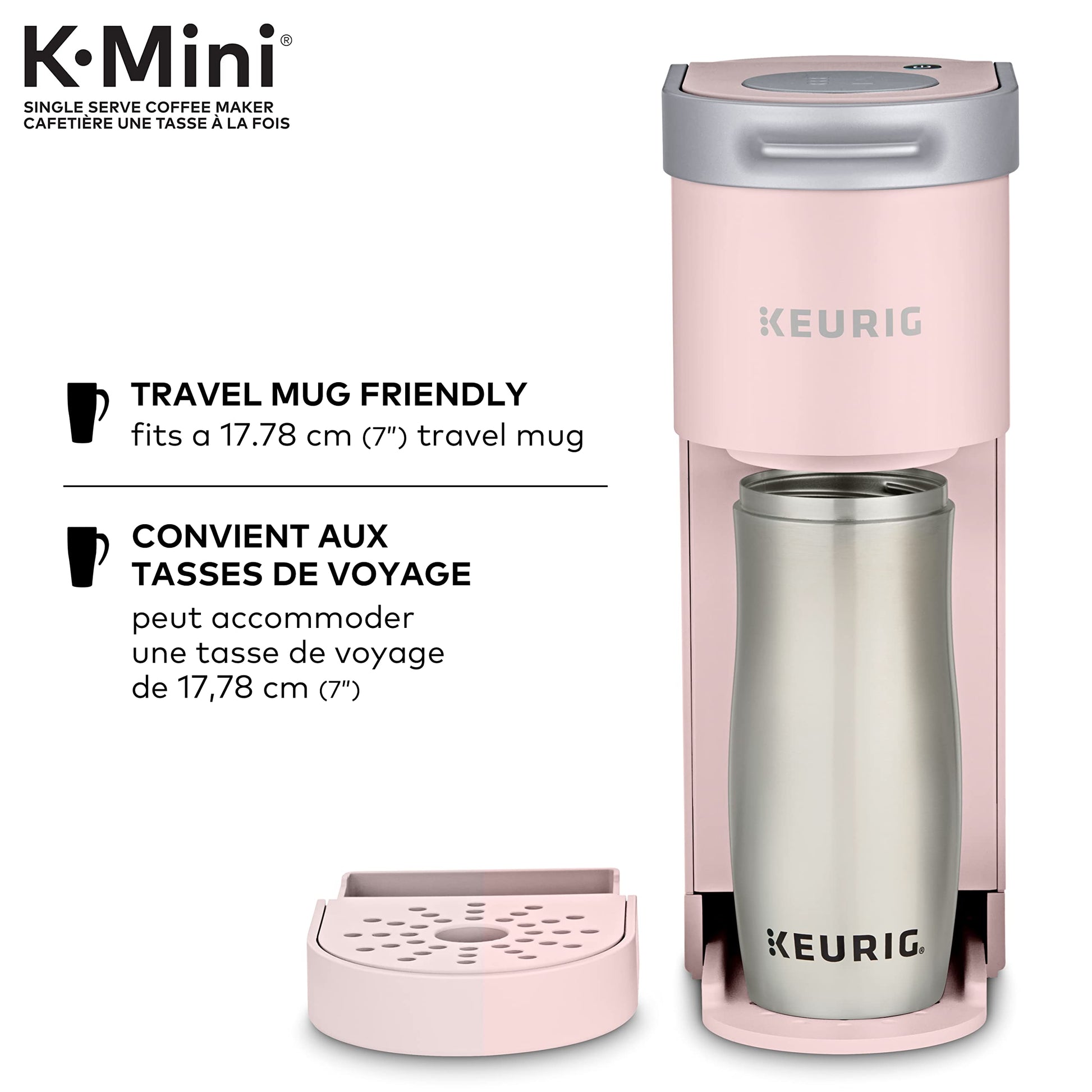 Keurig K-Mini Single Serve K-Cup Pod Coffee Maker, Featuring An Ultra-sleek Design, Dusty Rose Keurig