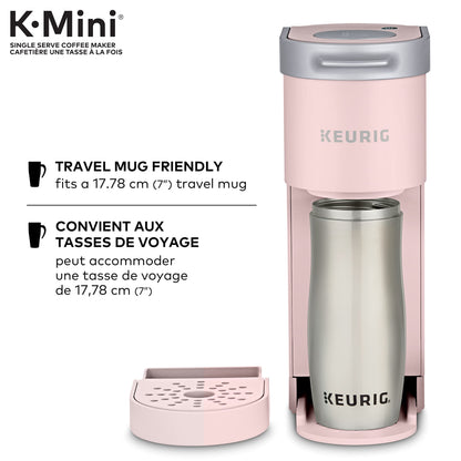 Keurig K-Mini Single Serve K-Cup Pod Coffee Maker, Featuring An Ultra-sleek Design, Dusty Rose Keurig