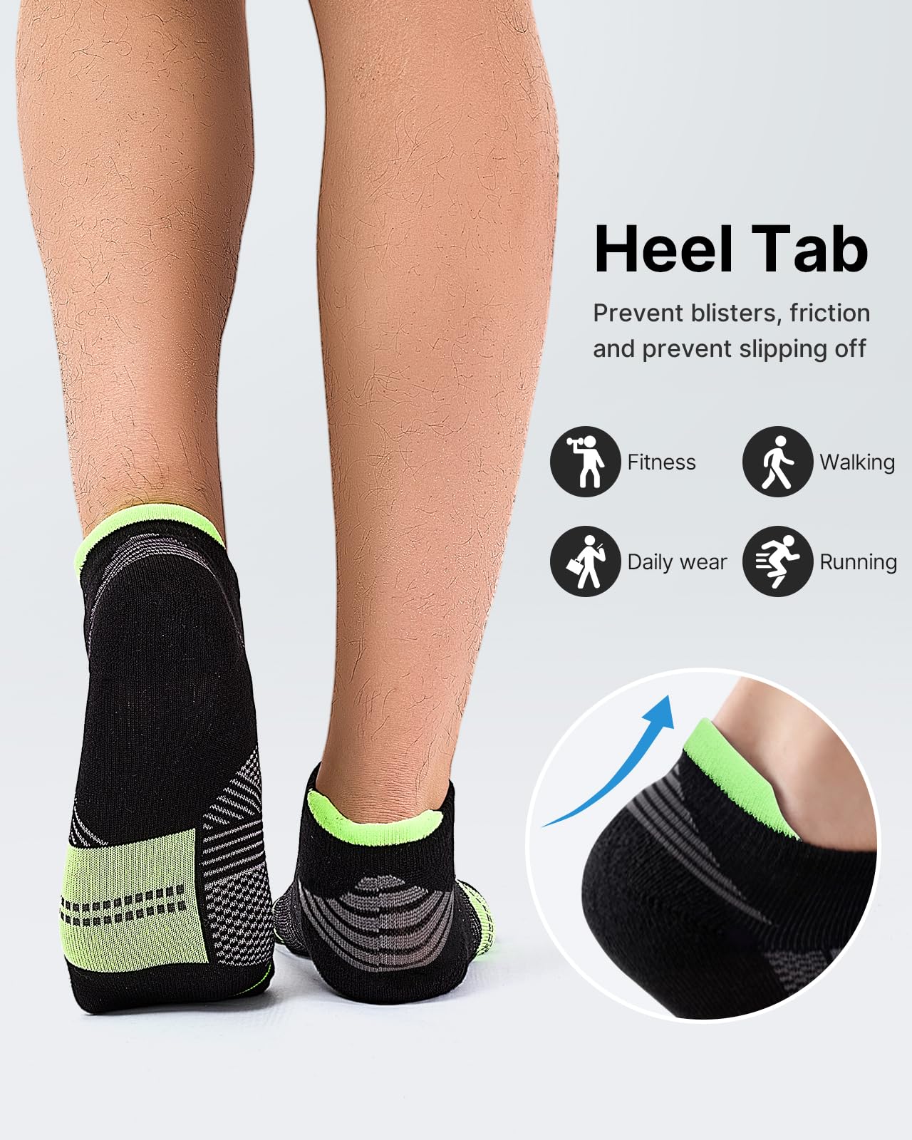 Niorasen Mens Low Cut Ankle Socks, Moisture Wicking Cotton Casual Short Socks, Breathable ＆ Comfy, 6 Pairs, Multicolor, 9-12 - Available at All In One Marketplace Canada