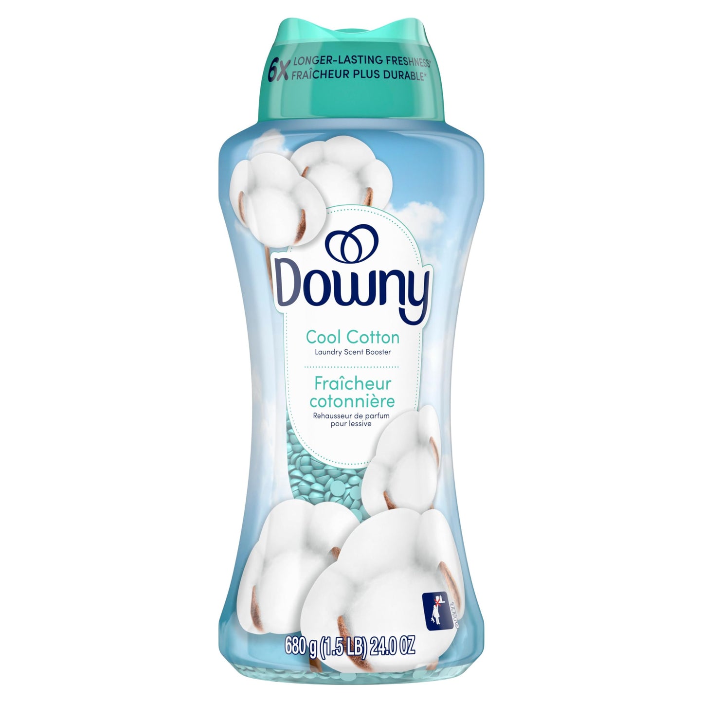 Downy In-Wash Laundry Scent Booster Beads, Cool Cotton, 24 oz Downy