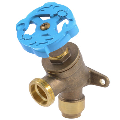 SharkBite 1/2 Inch x 3/4 Inch MHT Garden Valve, Multi Turn, Push to Connect Brass Plumbing Fitting, PEX Pipe, Copper, CPVC, PE-RT, HDPE, 24622LF SharkBite