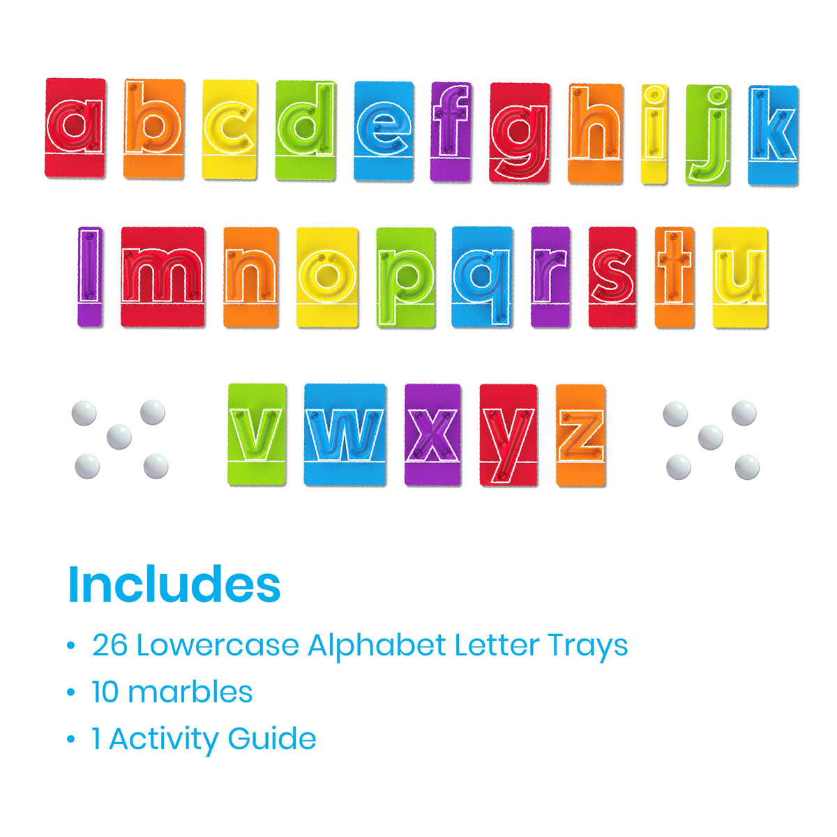 hand2mind MarbleTracers, Lowercase Letters