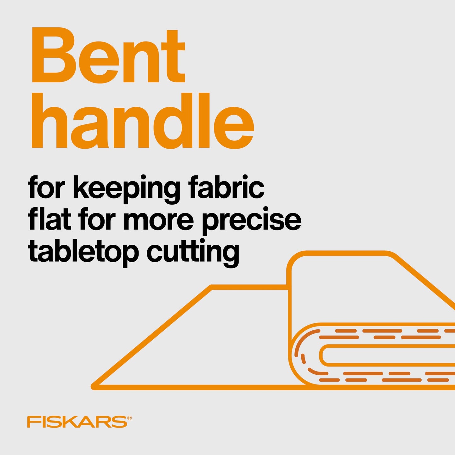 Fiskars Easy Action Fabric Scissors, Stainless Steel Blades for Precision Cuts, Spring-Assited Bent Handle Fiskars