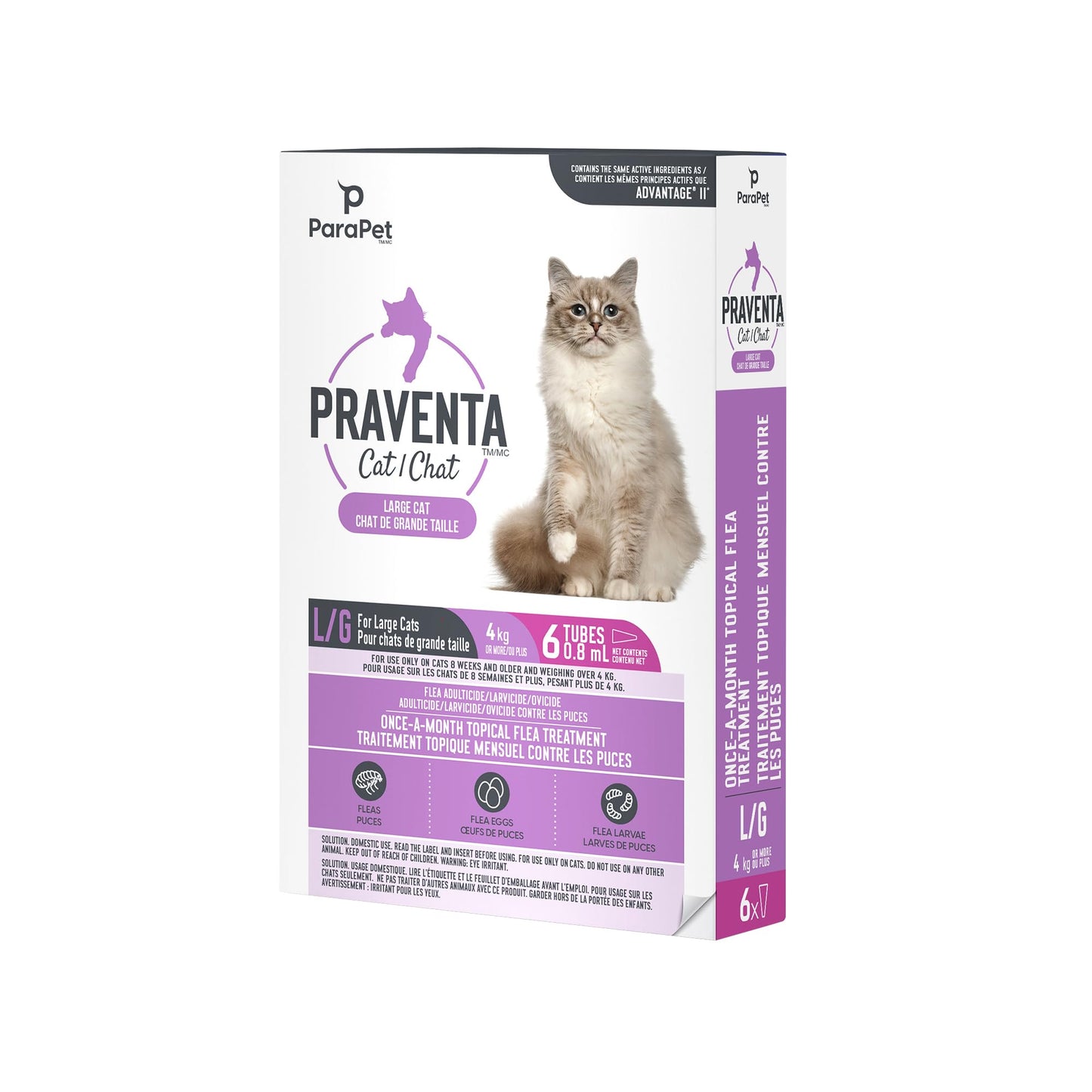 Parapet Praventa for Large Cats - 6 Tubes ParaPet