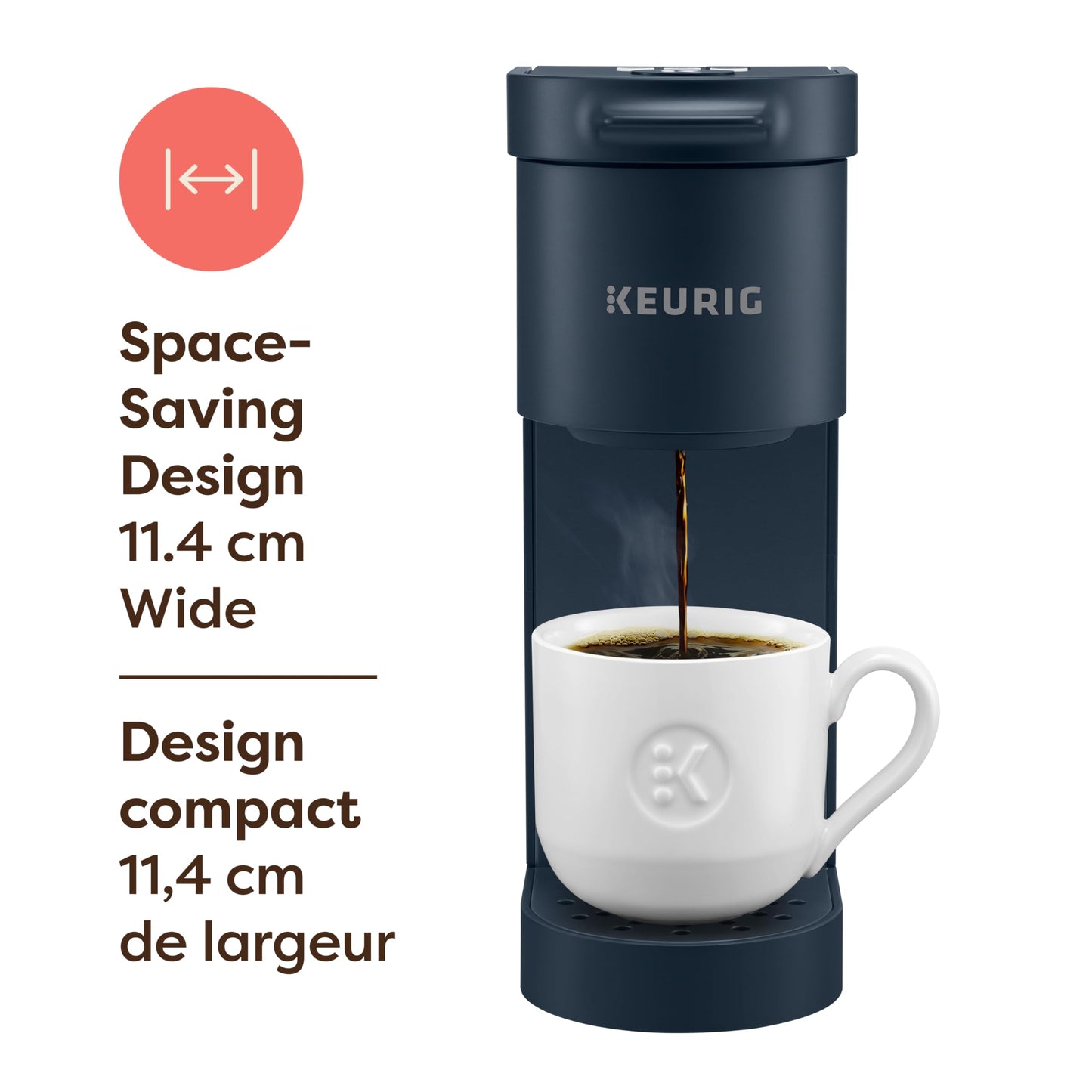 Keurig K-Mini Go Single Serve K-Cup Pod Coffee Maker, Navy