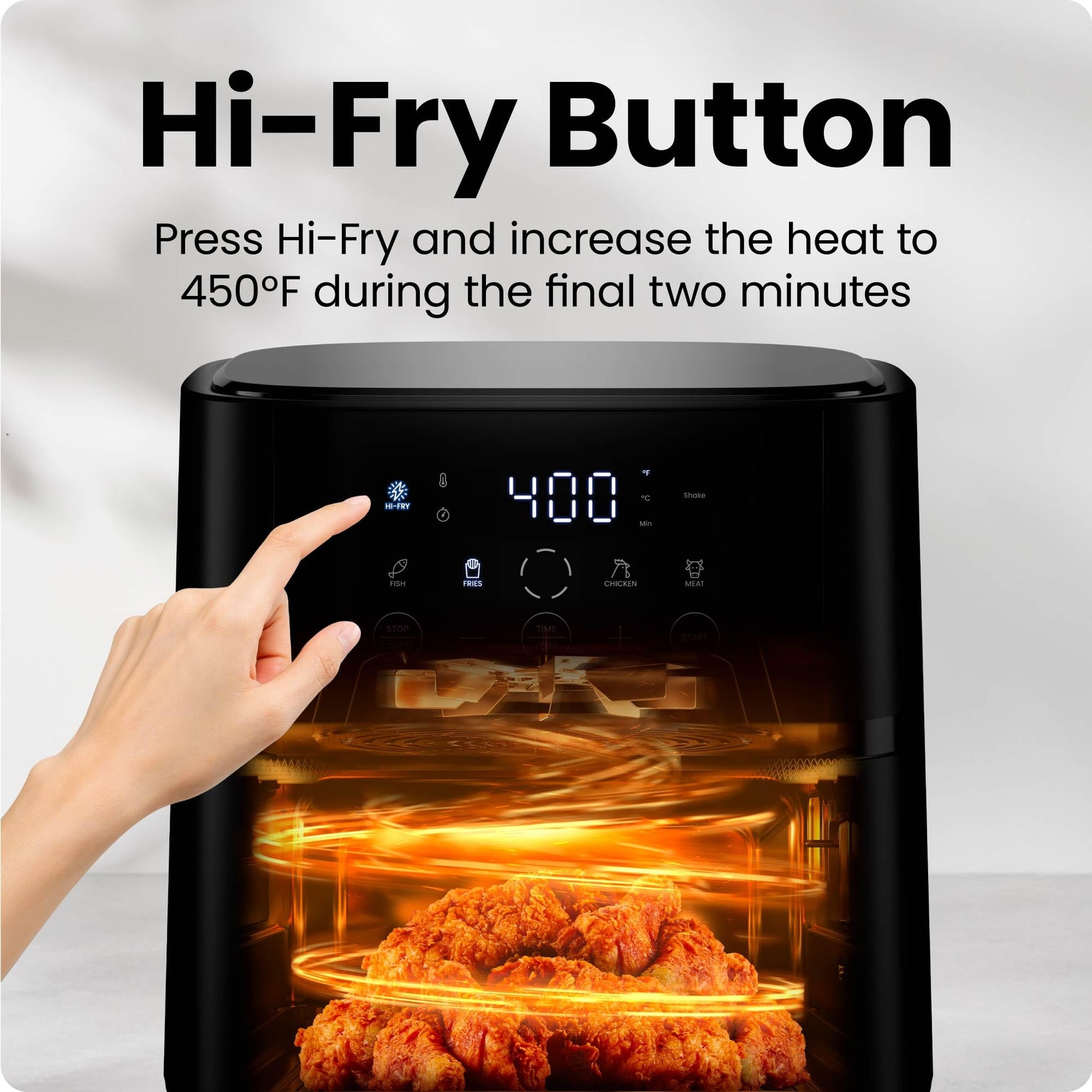 Chefman Air Fryer – 4 QT Compact Airfryer for Quick & Easy Meals, Features Hi-Fry Technology for Extra Crisp, Easy-View Window, Touch Controls with 4 Presets, Nonstick & Dishwasher Safe Basket - Black - Available at All In One Marketplace Canada