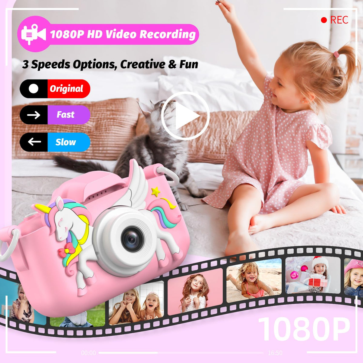 Masterbee Children's Camera Toys for Girls & Boys, 3-12 Years - 1080P HD Video Kids Digital Camera - Perfect for Christmas & Birthday Gifts 🍁 All In One Marketplace Canada