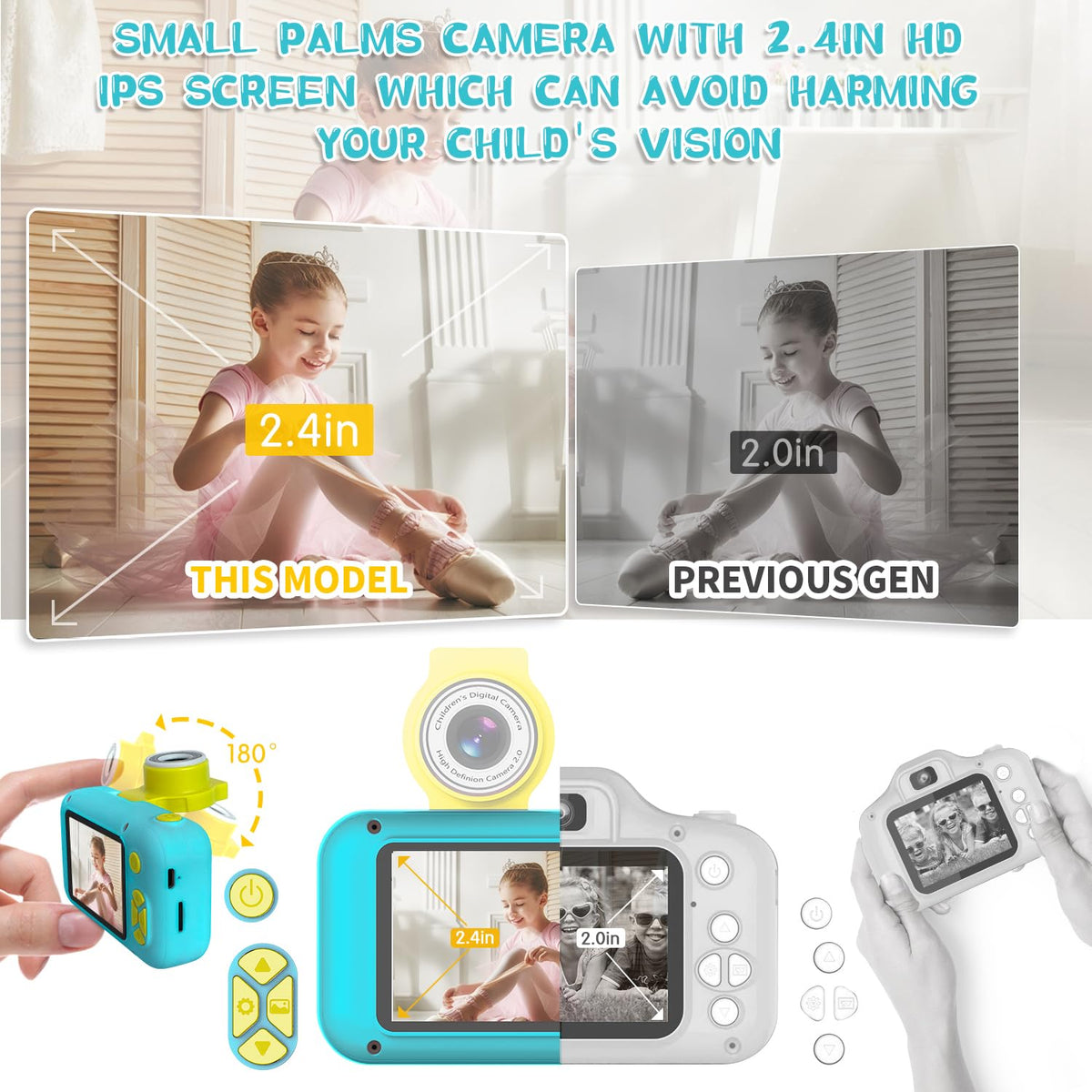 ARNSSIEN Kids Camera with Video,180°Flip Lens,2.4" Selfie Camera for Kids 🍁 All In One Marketplace Canada