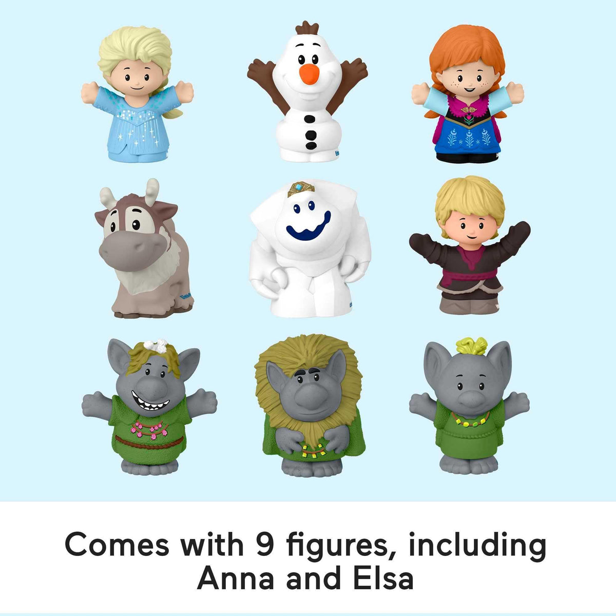 Fisher-Price Little People Disney Frozen Carry Along Castle Case, 9 Figures