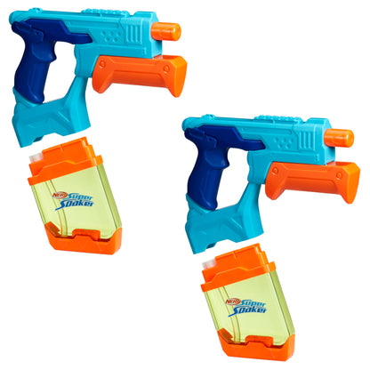 Nerf Super Soaker Dunk-Fill 2-Pack, 2 Water Blasters, Easy Instant Fill Tanks, Just Dunk & Go, 10.1 Fluid Ounce Tanks, Water Toys, Ages 6+ Nerf