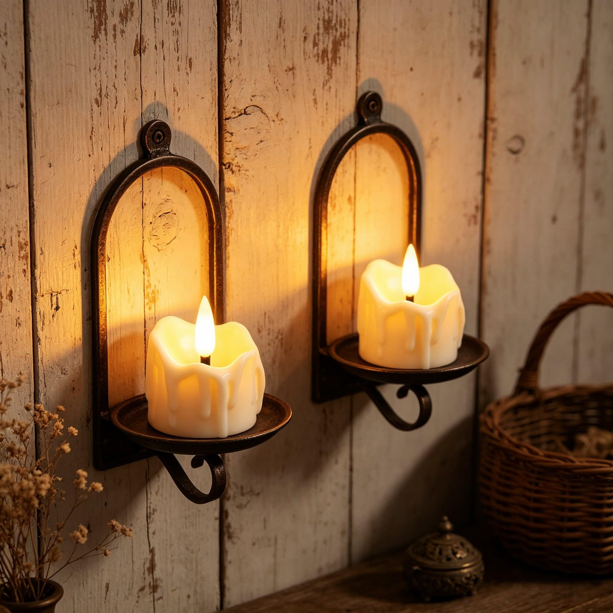 Yakpo 12 Pack LED Timer Tea Light Battery Operated, Flameless Flickering LED Votive Tealight Timer Candles, Outdoor Electric Flicker Fake Candle Bulk for Christmas Halloween Pumpkin Light Decorations 🍁 All In One Marketplace Canada