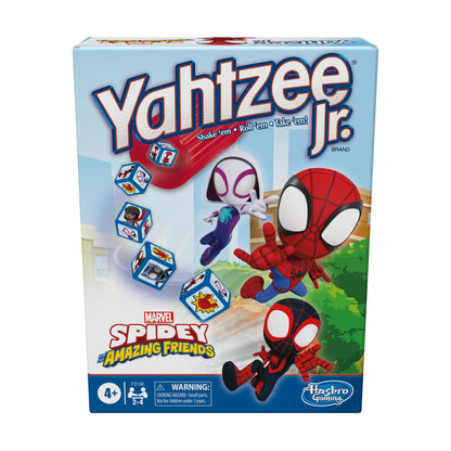 Hasbro Yahtzee Jr.: Marvel Spidey and His Amazing Friends Edition Board Game for Kids Ages 4 and Up, Counting and Matching Game for Preschoolers, English Hasbro Gaming