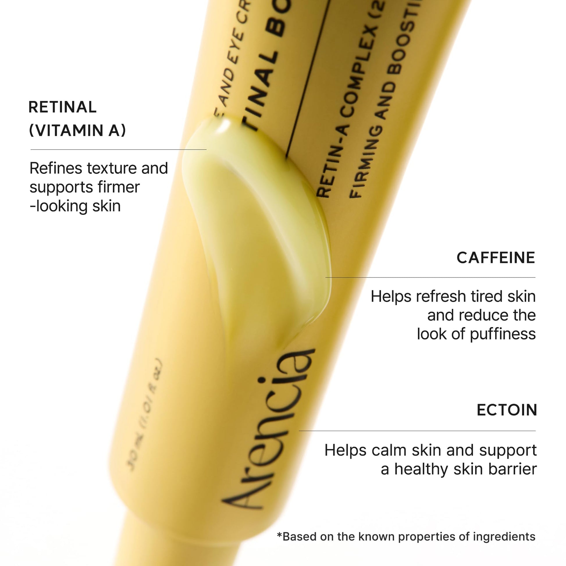 Arencia Retinal Booster Shot Serum, Firming Advanced Night Serum with Caffeine and Ectoin for Mature Skin, Pore Minimizing, WFine Lines & Wrinkles, Korean Skincare 30ml