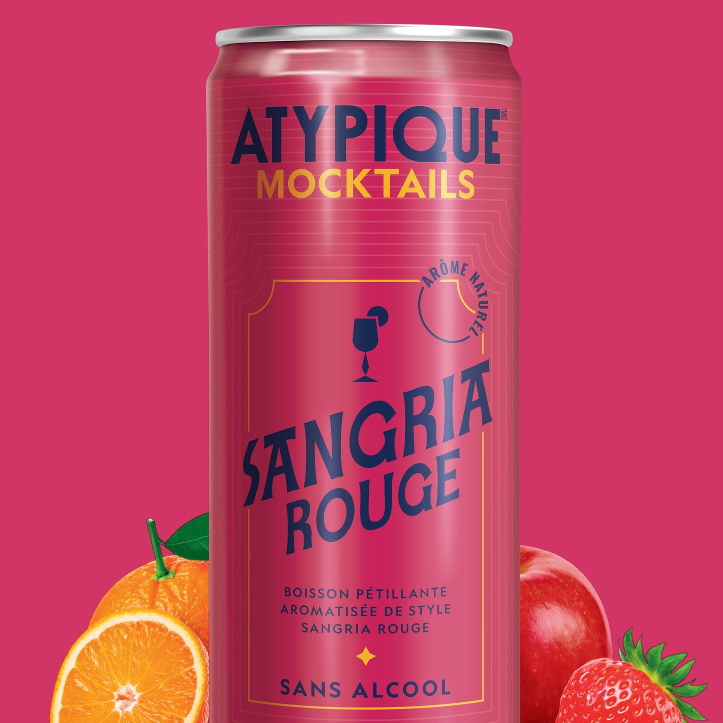 ATYPIQUE Mocktails Non-Alcoholic Cocktail, Red Sangria, 355 mL, 12-Count 🍁 All In One Marketplace Canada