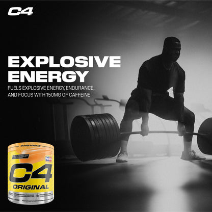 Cellucor C4 Original Pre Workout Powder - Sugar Free Preworkout Energy for Men & Women - 150mg Caffeine, Beta Alanine, Creatine - Orange Popsicle, 60 Servings Cellucor