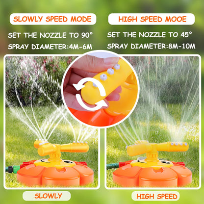 Water Sprinkler for Kids Toddlers Sprinklers with Roating Spray Nozzles Attaches Garden Water Hose Outdoor Play Outside Toys 3-4 Summer Backyard Lawn Game Yard Water Toy for Kids 3-5 4-8 Boy Girl