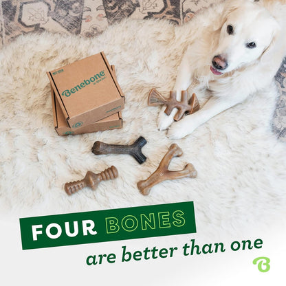 Benebone Small 4-Pack Dog Toys for Aggressive Chewers – Under 30 lbs