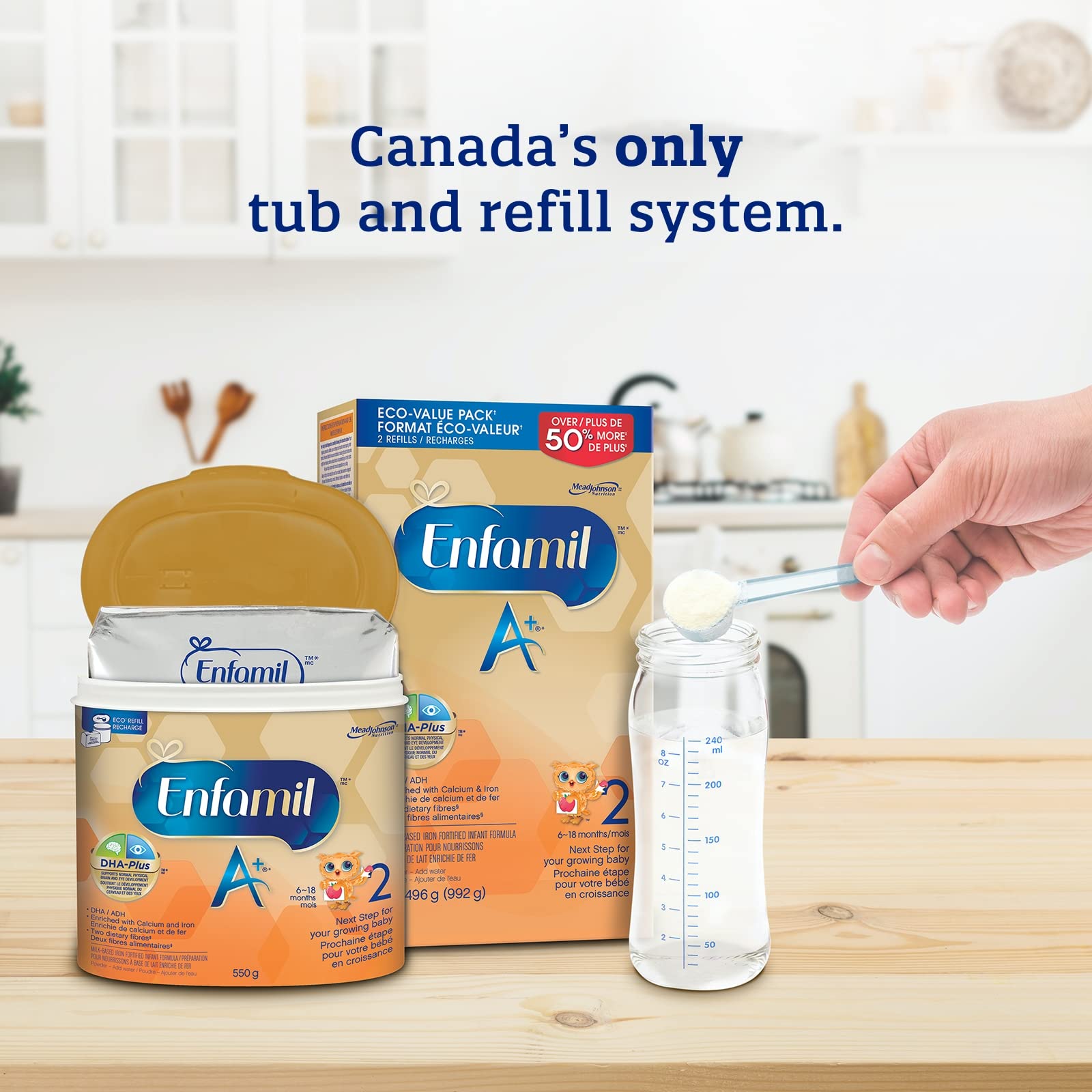 Enfamil A+2 Infant Formula Powder Refill, DHA Brain Support, 6-18 Months, 992g