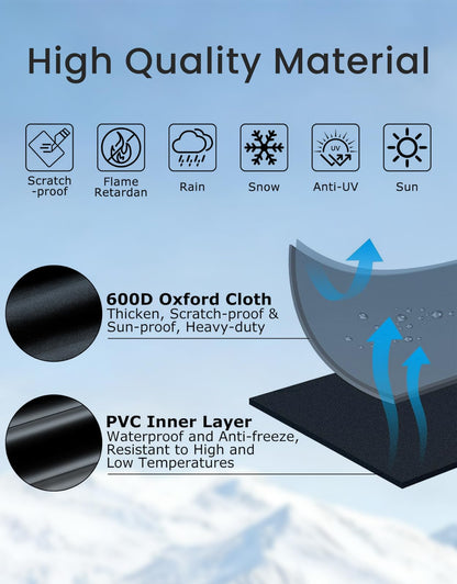 Windshield Cover for Ice and Snow,600D Oxford Fabric, Car Front Windshield Snow Cover,Fits Most Cars and SUVs, Pickup,Windshield Cover for Winter,69 x 42 Inches 🍁 All In One Marketplace Canada