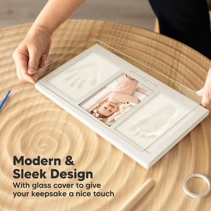 KeaBabies Baby Hand and Footprint Kit, Clay Keepsake Frame (Dark Walnut) 🍁 All In One Marketplace Canada
