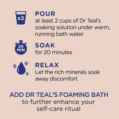 Dr Teal's Pure Epsom Salt Teal's Soaking Solution, Shea Butter & Almond Oil, 48 Oz