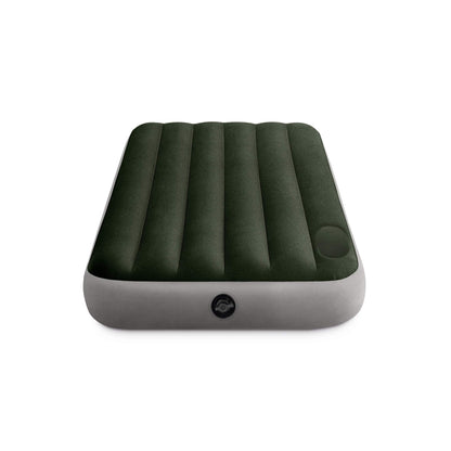 INTEX 64761E Dura-Beam Standard Downy Air Mattress: Fiber-Tech – Twin Size – Built-in Foot Pump – 10in Bed Height – 300lb Weight Capacity 🍁 All In One Marketplace Canada