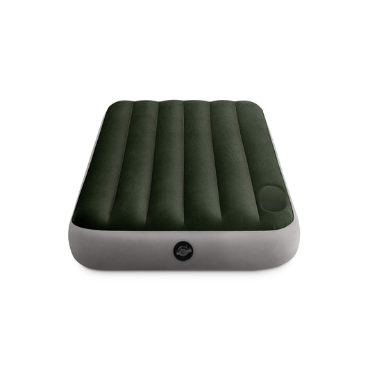 INTEX 64761E Dura-Beam Standard Downy Air Mattress: Fiber-Tech – Twin Size – Built-in Foot Pump – 10in Bed Height – 300lb Weight Capacity 🍁 All In One Marketplace Canada Intex