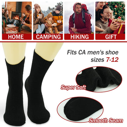 VoJoPi 5 Pairs Thermal Mens Socks Warm Wool Winter Thick Crew Socks for Men 🍁 All In One Marketplace Canada