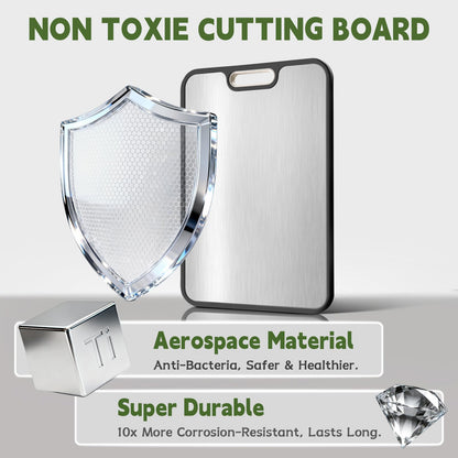 Cutting Board,Titanium Cutting Board, Kitchen Essentials, Cutting Boards for Kitchen, Double Sided Food Grade, Planche a Decouper, Chopping Board and Wheat Straw PP, Easy to Clean Large Size 16”×11” - Available at All In One Marketplace Canada