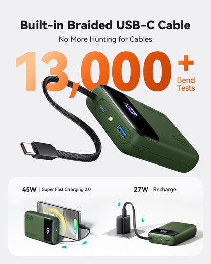INIU 20000mAh Power Bank, Smaller 45W Fast Charging Travel Portable Charger