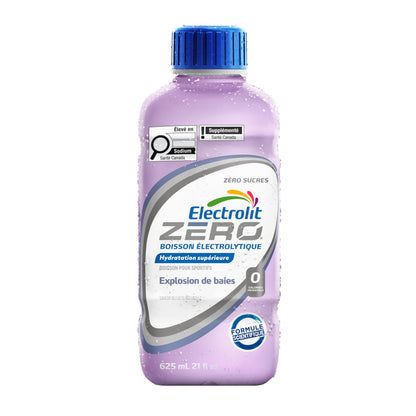 Electrolit Zero Hydration Beverage & Recovery Drink w/Electrolytes, 625ml - Pack of 12- BERRY BLAST 🍁 All In One Marketplace Canada