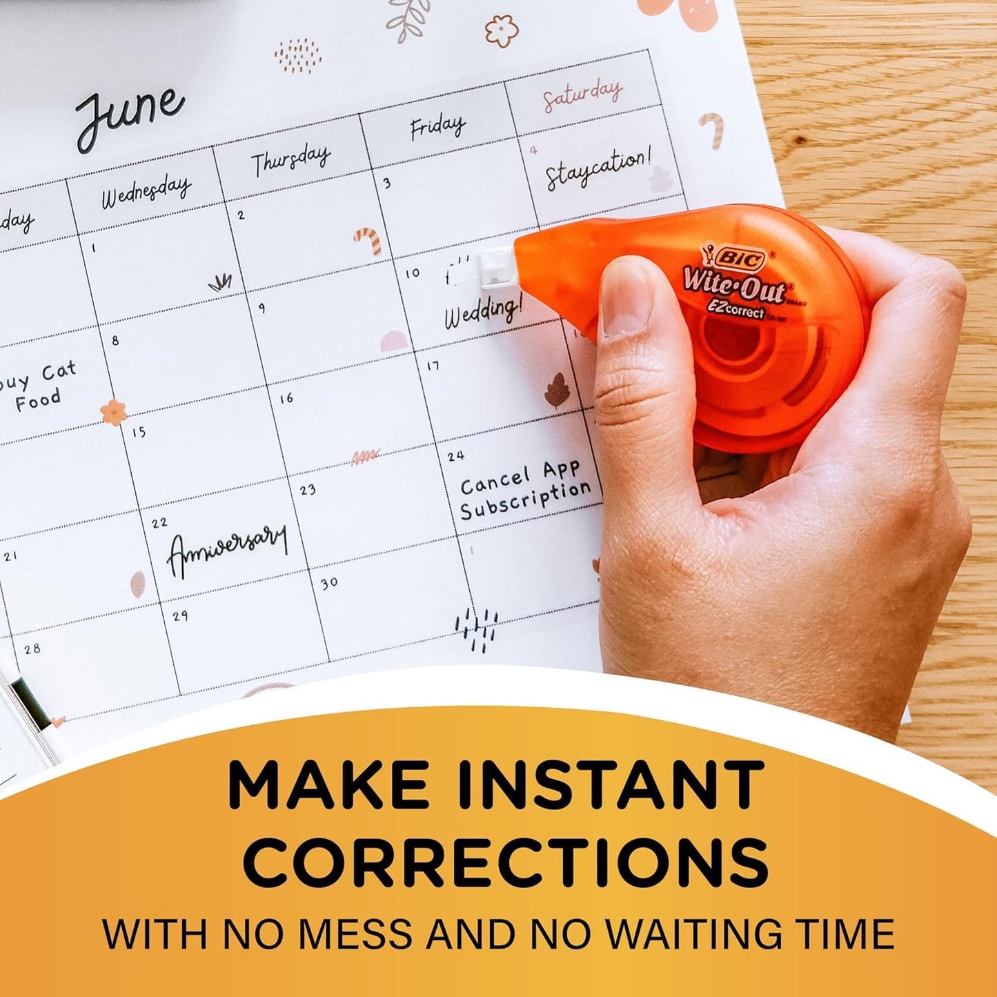 BIC Wite-Out Brand EZ Correct Correction Tape, 39.3 Feet, 18-Count Pack of white Correction Tape, Fast, Clean and Easy to Use Tear-Resistant Tape Office or School Supplies 🍁 All In One Marketplace Canada