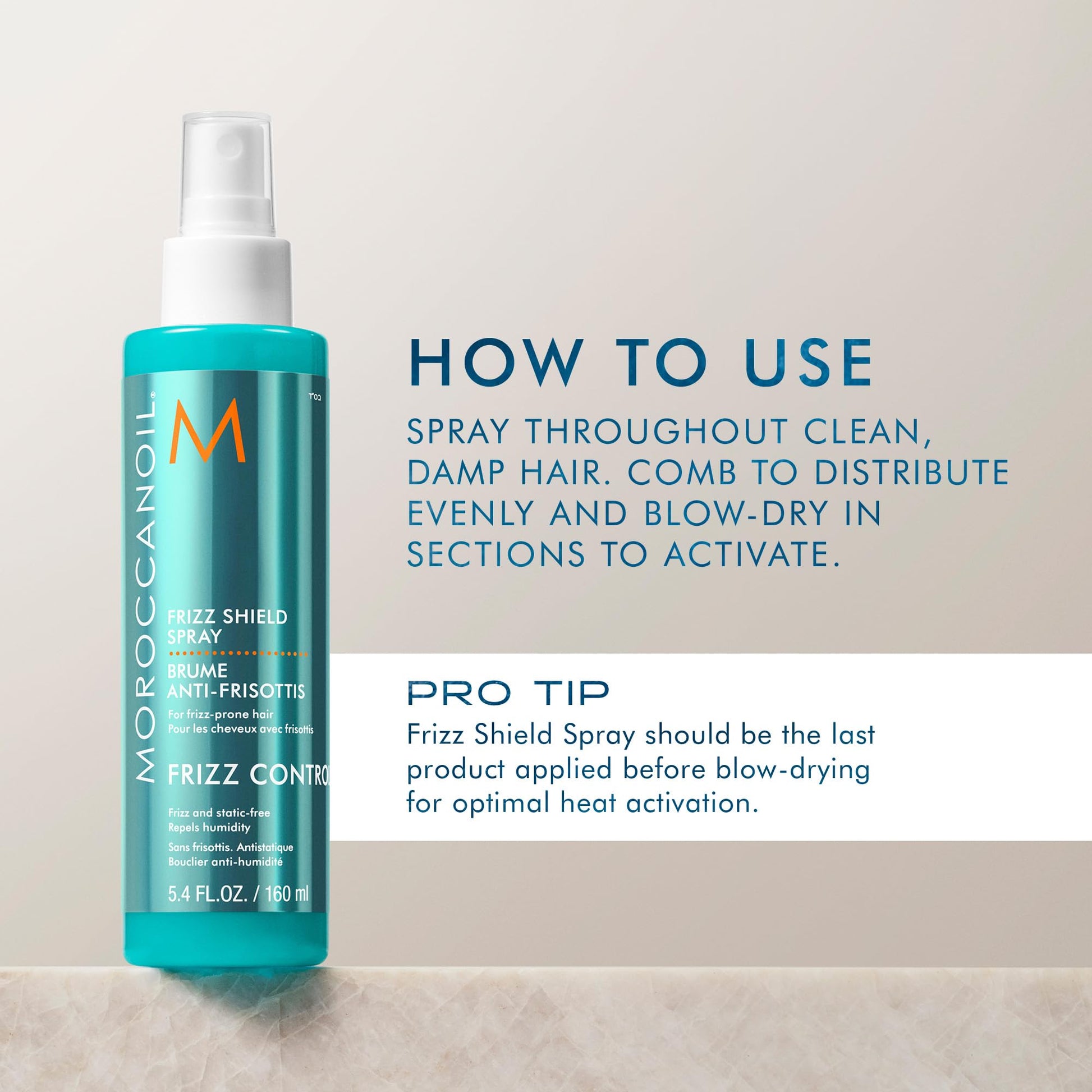 Moroccanoil Frizz Shield Styling Spray, Travel Size, 1.7 Fl. Oz. Moroccanoil