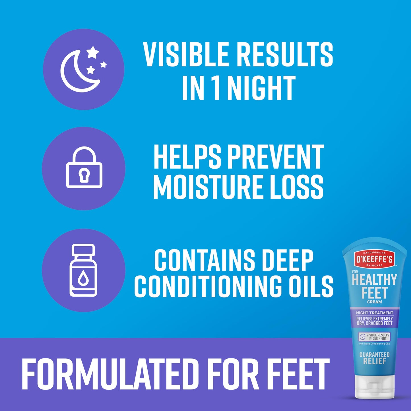 O'Keeffe's Healthy Feet Night Treatment Foot Cream for Dry Feet, 198 g O'Keeffe's