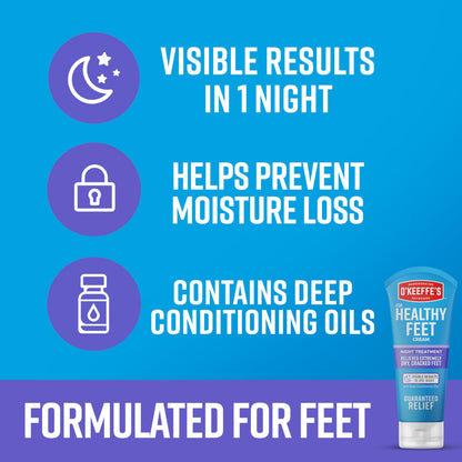 O'Keeffe's Healthy Feet Night Treatment Foot Cream for Dry Feet, 198 g O'Keeffe's