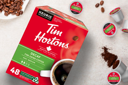 Tim Hortons Decaf Coffee K-Cup Pods, Medium Roast, 48 Pack