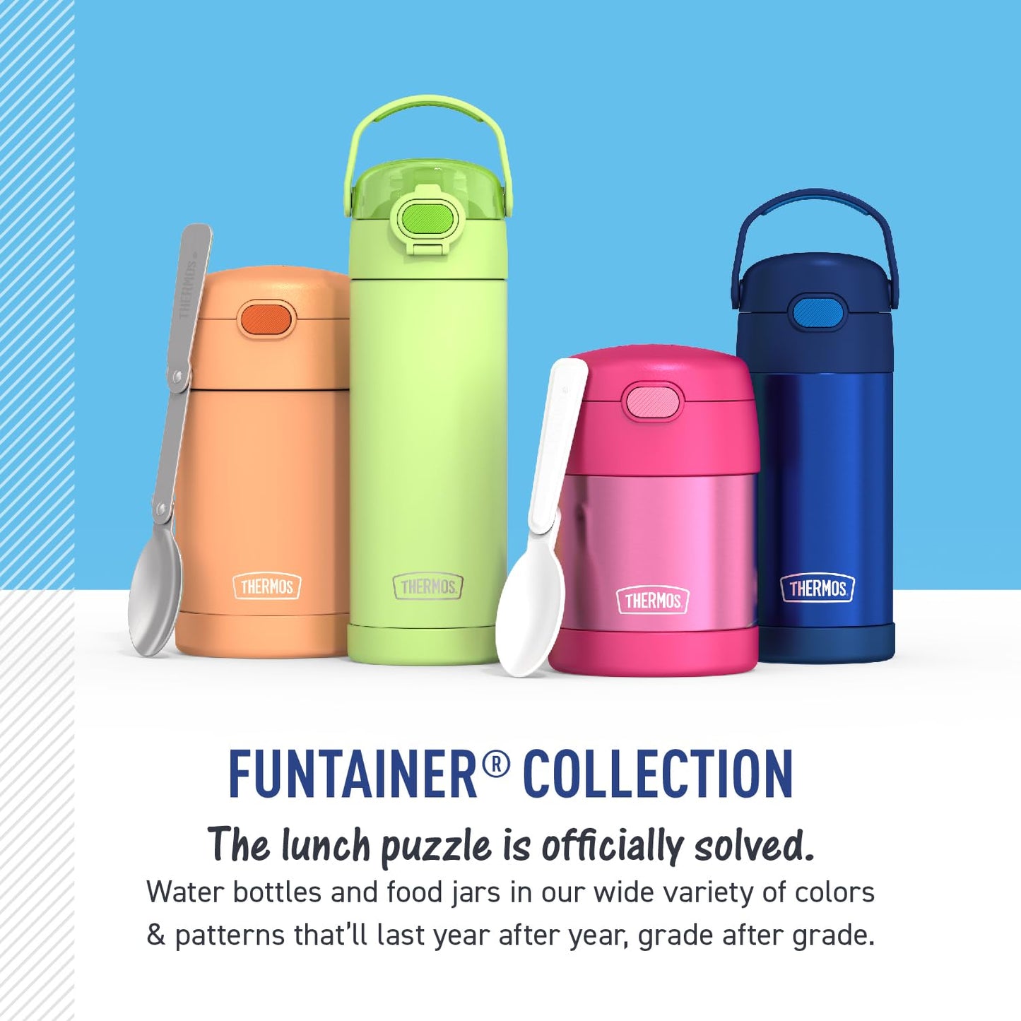 THERMOS FUNTAINER Kids Food Jar with Spoon, 10oz, Daring Dinos 🍁 All In One Marketplace Canada