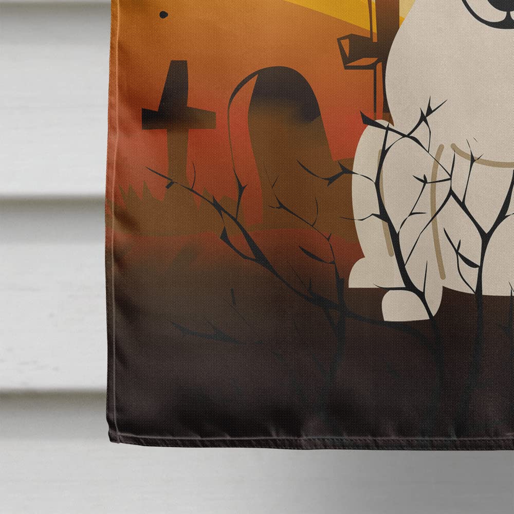 Drapeau décoratif Caroline's Treasures BB4404CHF Halloween Bull Terrier, toile blanche, format maison, grand, multicolore